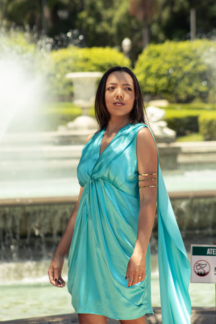 Vestido Afrodite Azul Sereia