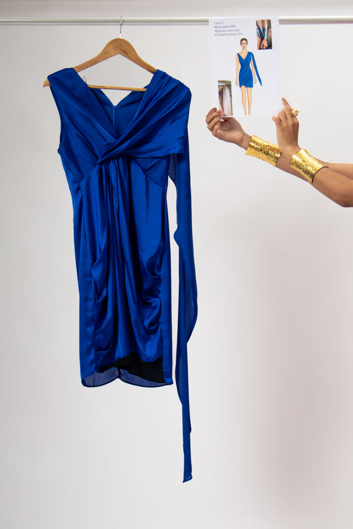 Vestido Afrodite Azul Marinho