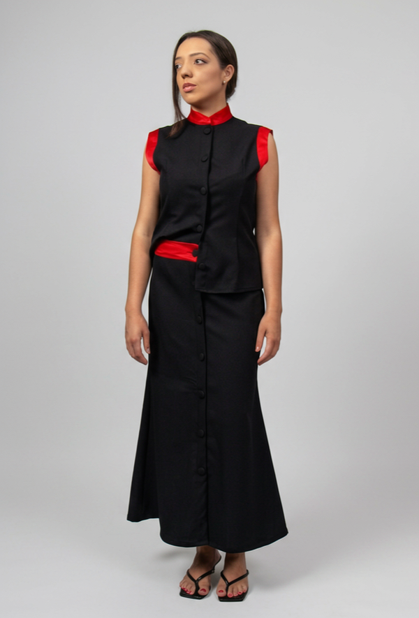 Blusa Conjunto Clássico Clark Black & Red