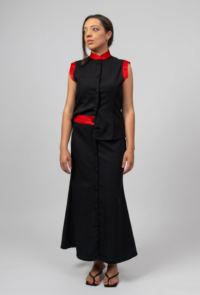 Blusa Conjunto Clássico Clark Black & Red