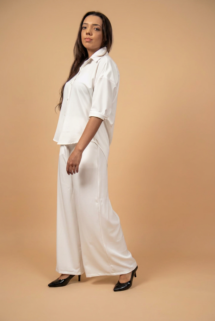 Blusa Conjunto Empresária Branco Alfaiataria
