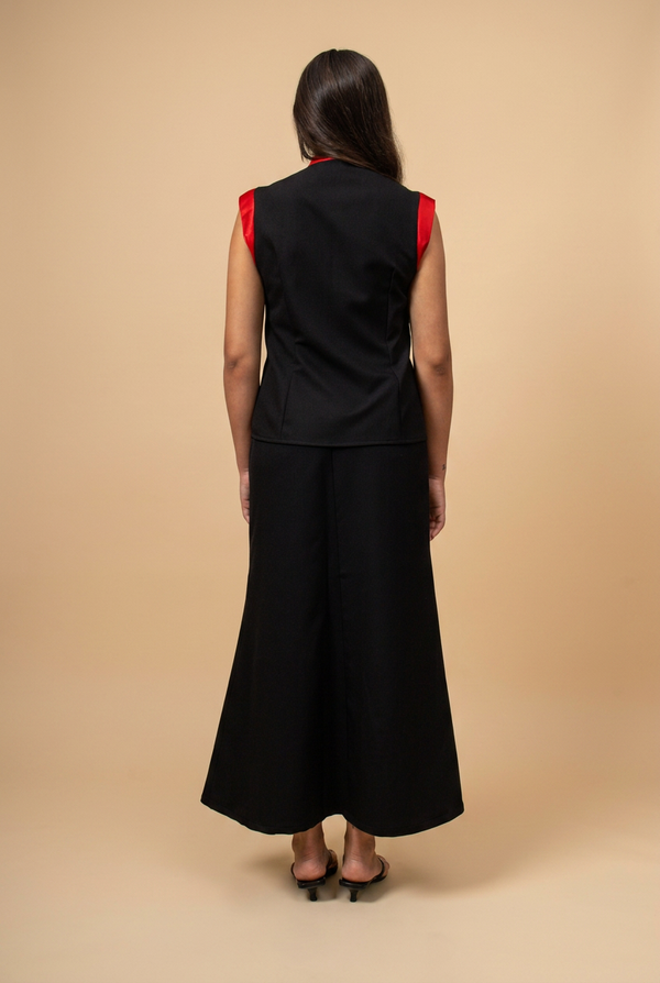 Saia Conjunto Clássico Clark — Black & Red